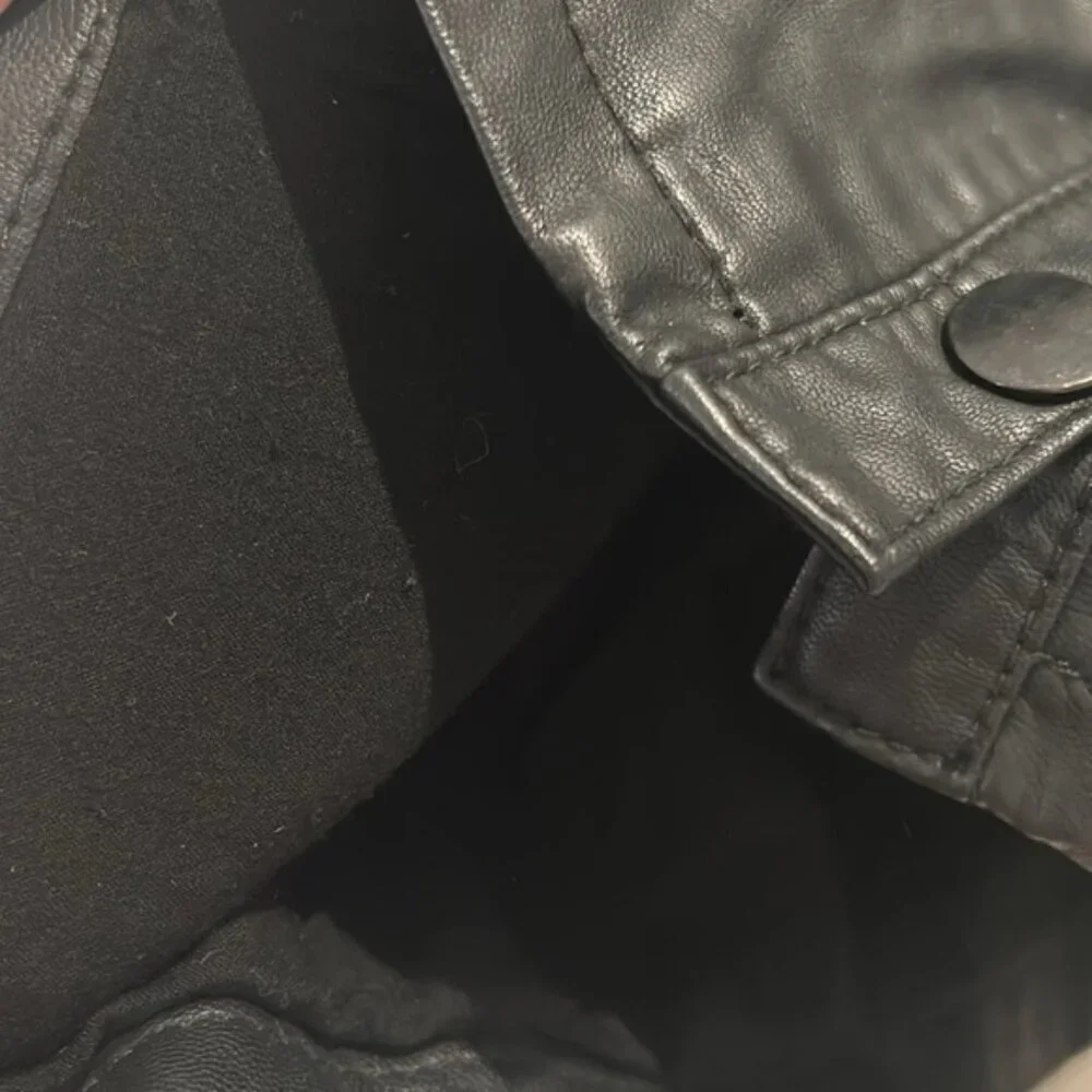 FREE PEOPLE Oh Snap Vegan Leather Miniskirt 8 - Picture 6 of 12